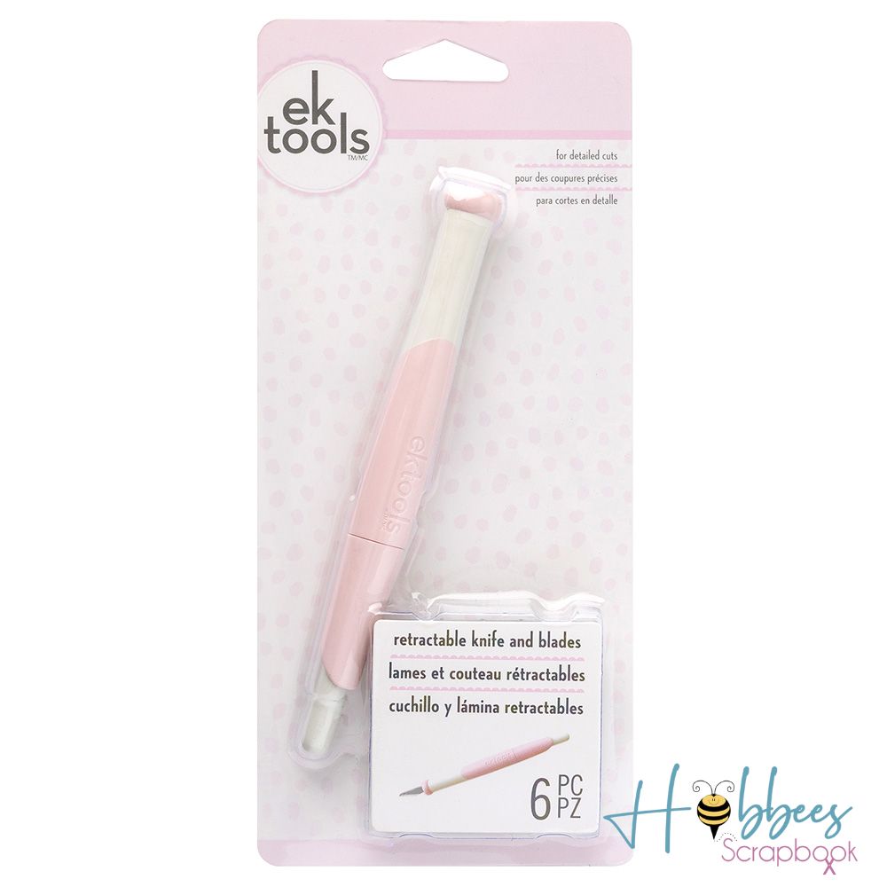 EK Success Retractable Knife Pink / Cuchillo de Precisión Rosa Tijeras / Cutters Ek Success