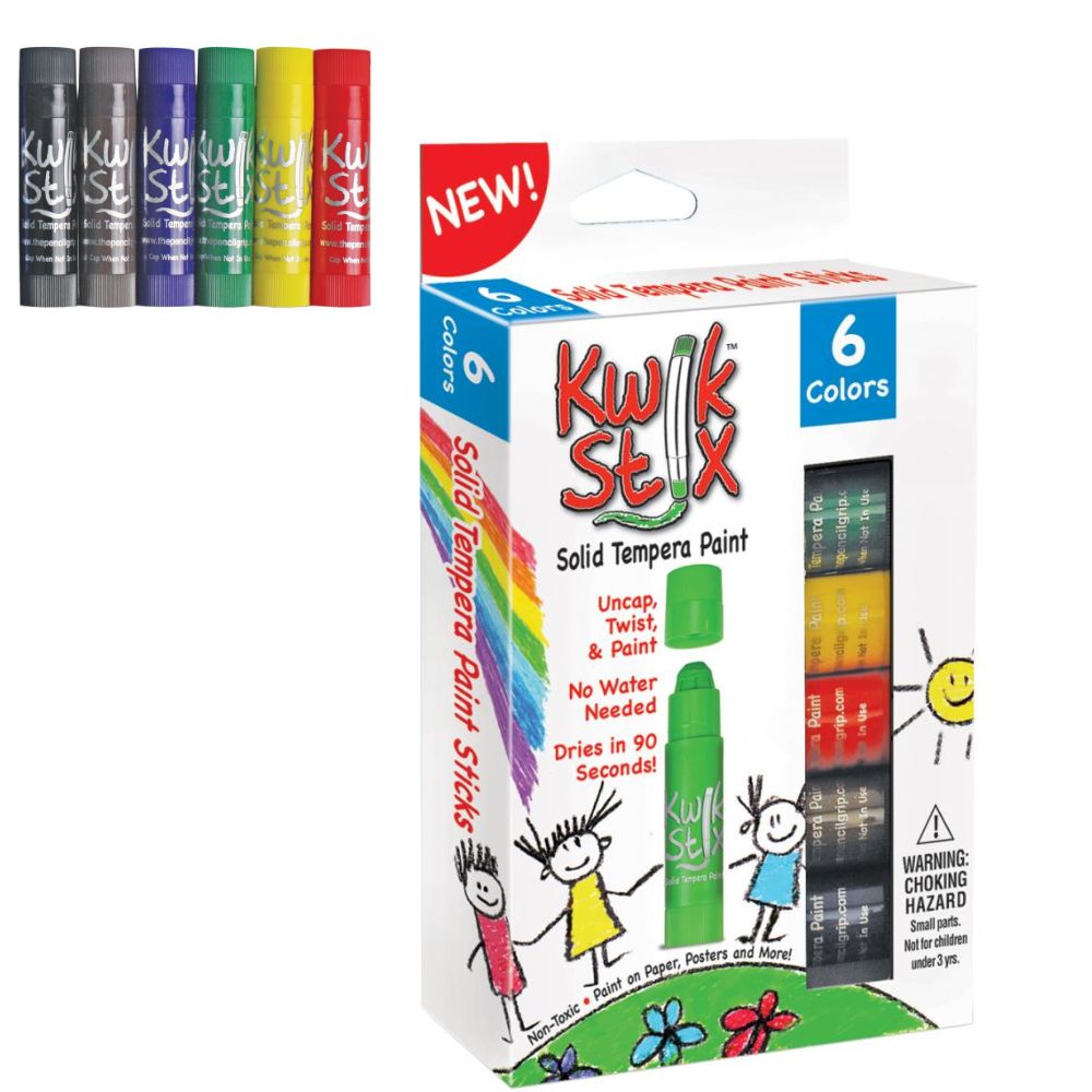 Kwik Stix Tempera Paint Classic Assorted / Barritas de Pintura Tempera Colores y Plumones Pencil Grip