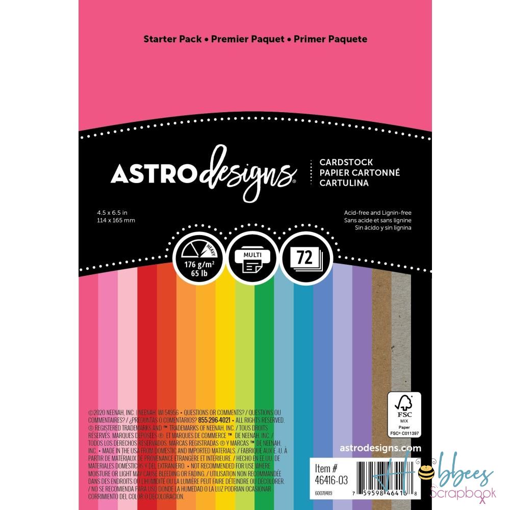 Neenah Astrodesigns Cardstock Pack / Paquete de Cartulinas de Colores Papel Neenah Paper