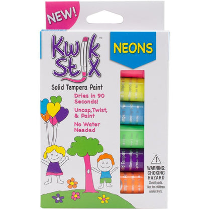 Kwik Stix Tempera Paint Neon / Barritas de Pintura Tempera Colores y Plumones Pencil Grip