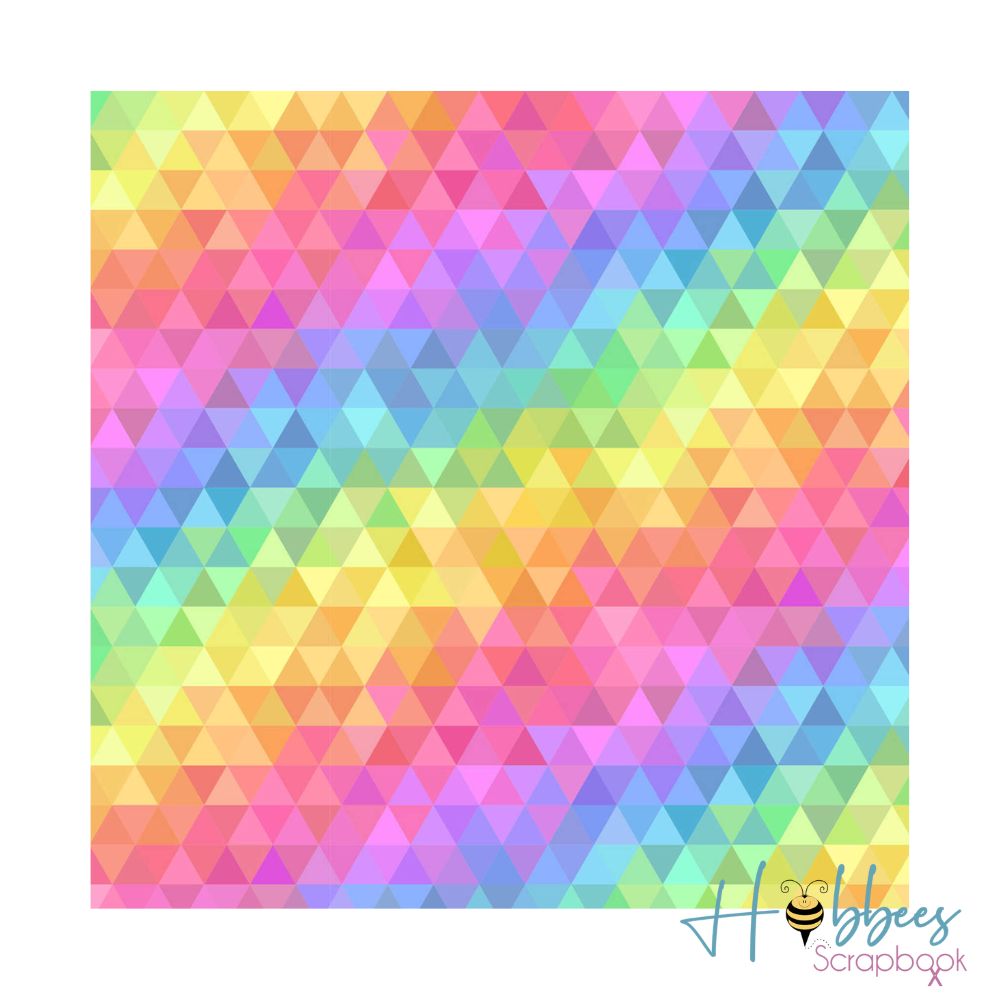 Infusible Ink Transfer Sheet Pattern Rainbow Triangles / Hojas de Tinta de Infusible para Sublimado Plotter Accesorios Cricut