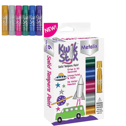 Kwik Stix Tempera Paint Metallic / Barritas de Pintura Tempera Colores y Plumones Pencil Grip