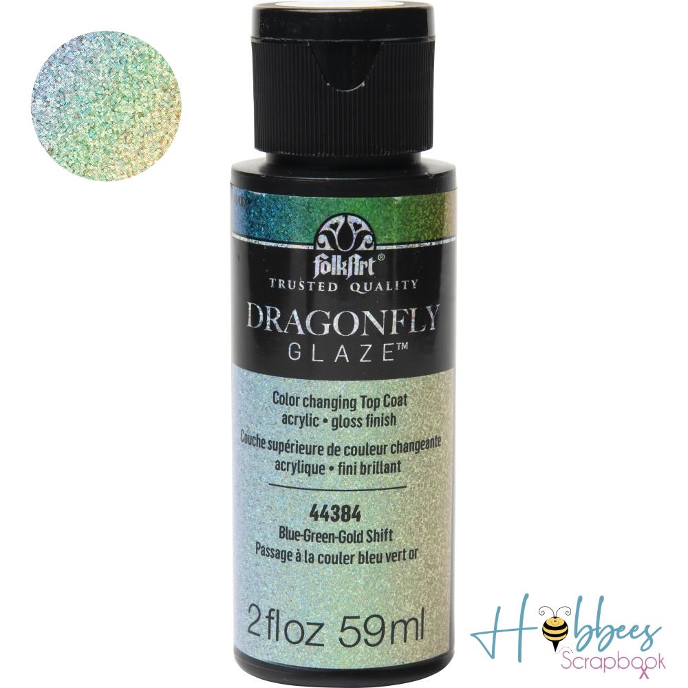 DragonFly Glaze Topcoat Blue, Green, Gold / Pintura Acrílica Brillante Iridiscente Acrìlicos Folk Art