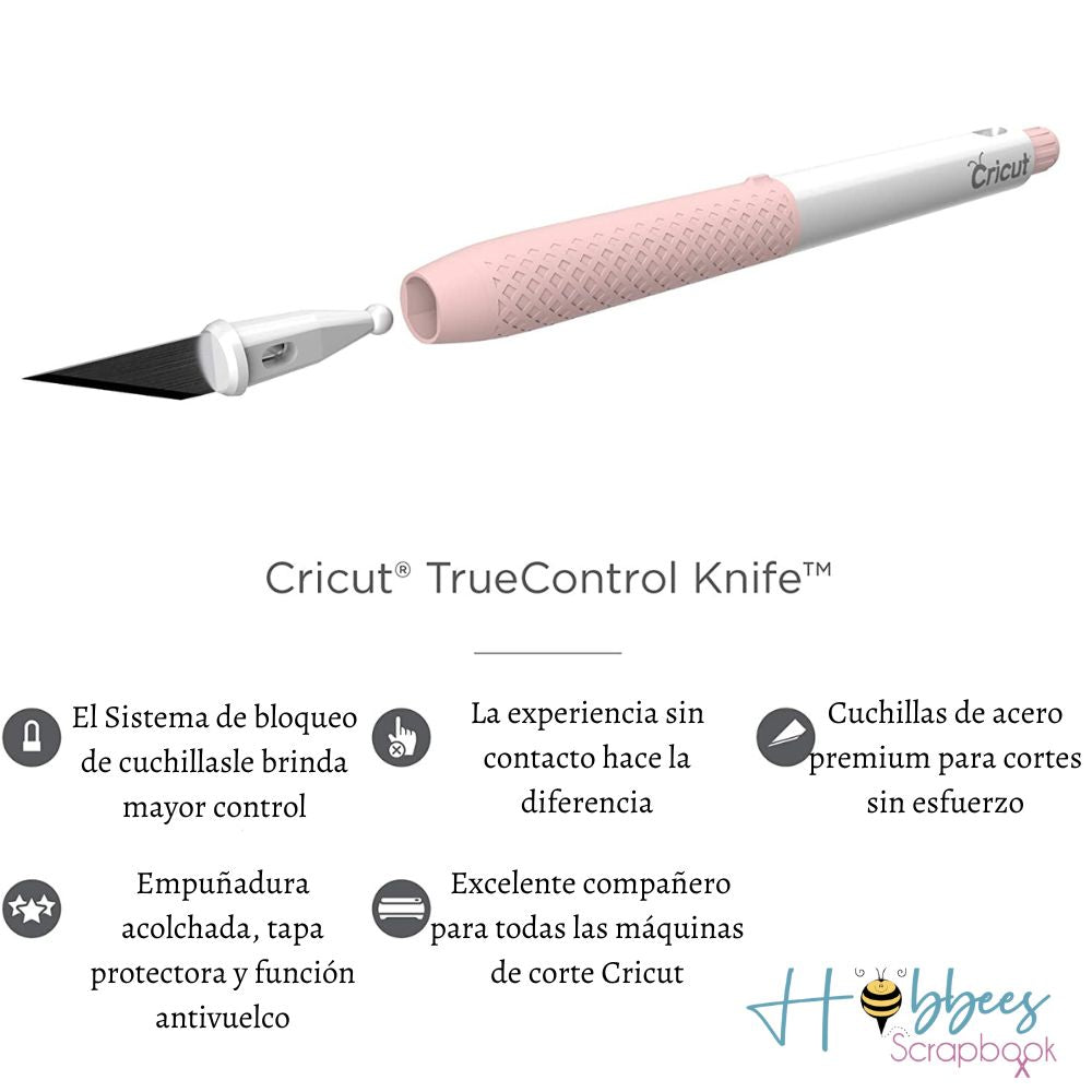 True Control Knife Kit Rose / Kit Exacto Cutter  y Cuchillas Rosa Tijeras / Cutters Cricut