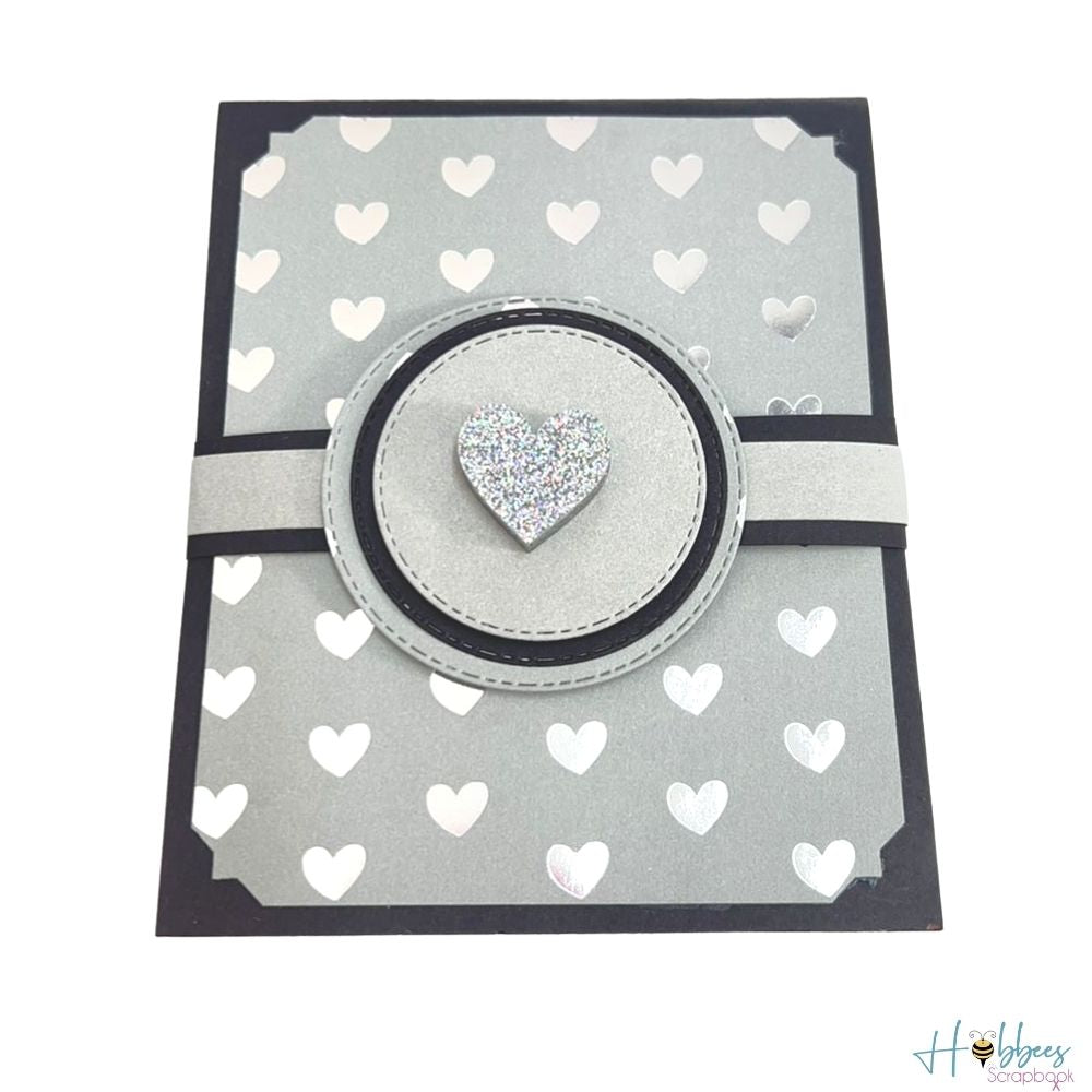 Glitter Hearts / 6 Corazones de Resina Brillantes Stickers Crate Paper