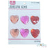 Warm Heart Gems / 6 Gemas Adhesivas de Corazón Grandes Adornos / Embellishments Studio 112