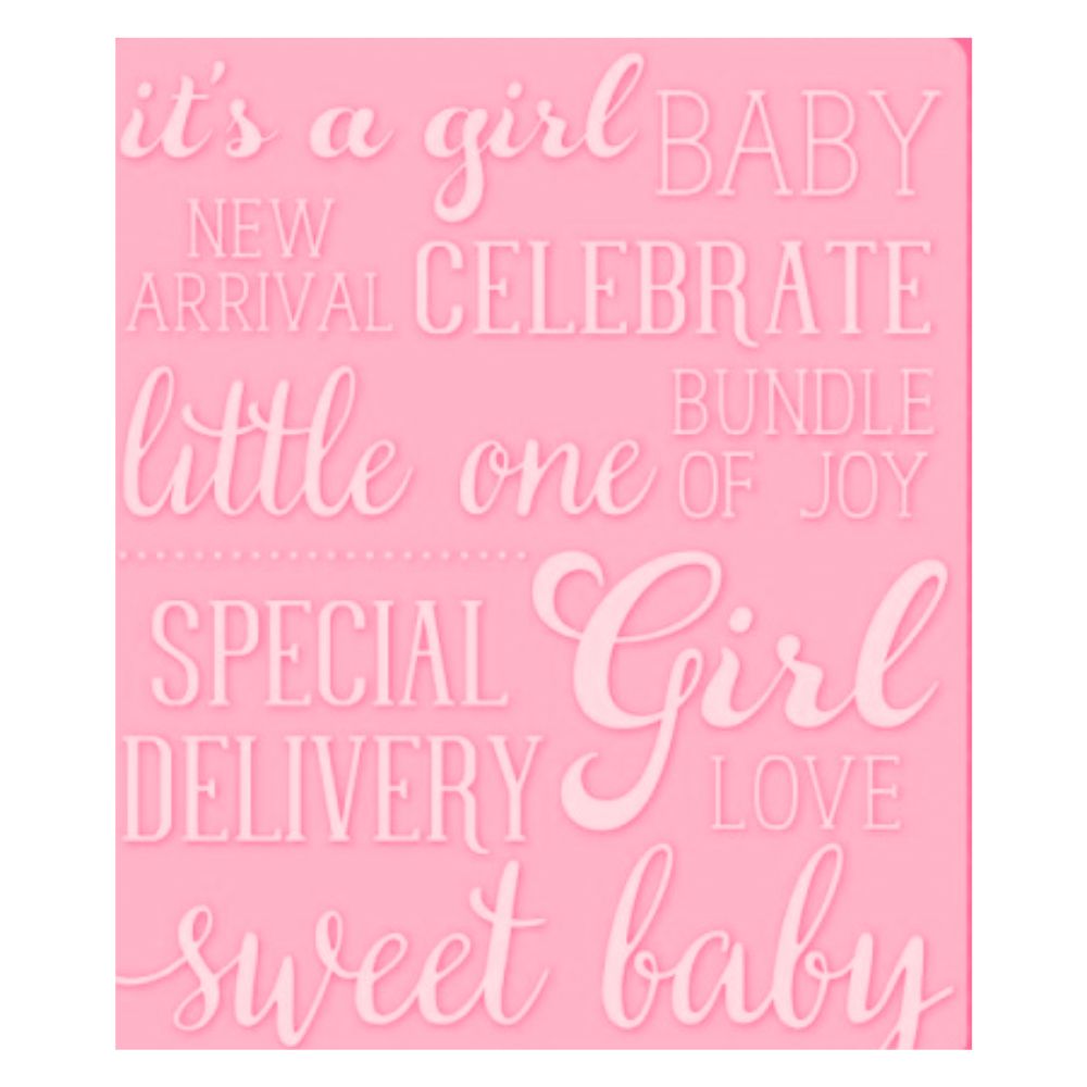 Sweet Baby Girl Embossing Folder / Folder de Grabado Dulce Niña Folders de Grabado Carta Bella