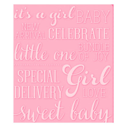 Sweet Baby Girl Embossing Folder / Folder de Grabado Dulce Niña Folders de Grabado Carta Bella