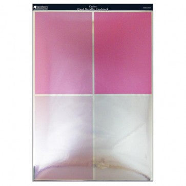 Cerise Quad Metallic Cardstock / Cartulina Metálica Rosa Descontinuado Kanban