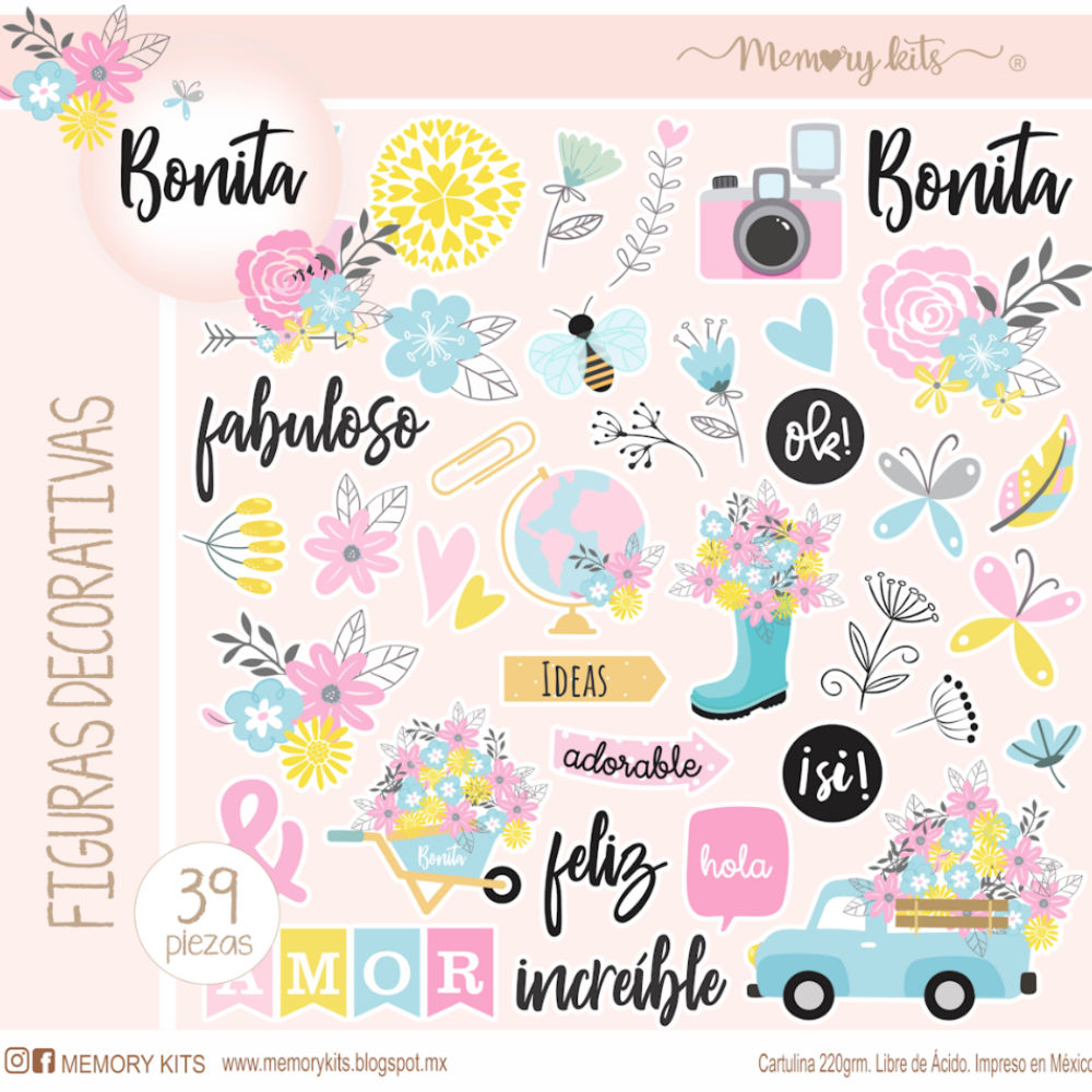 Kit de Papel Cartulina Bonita Papel Memory Kits