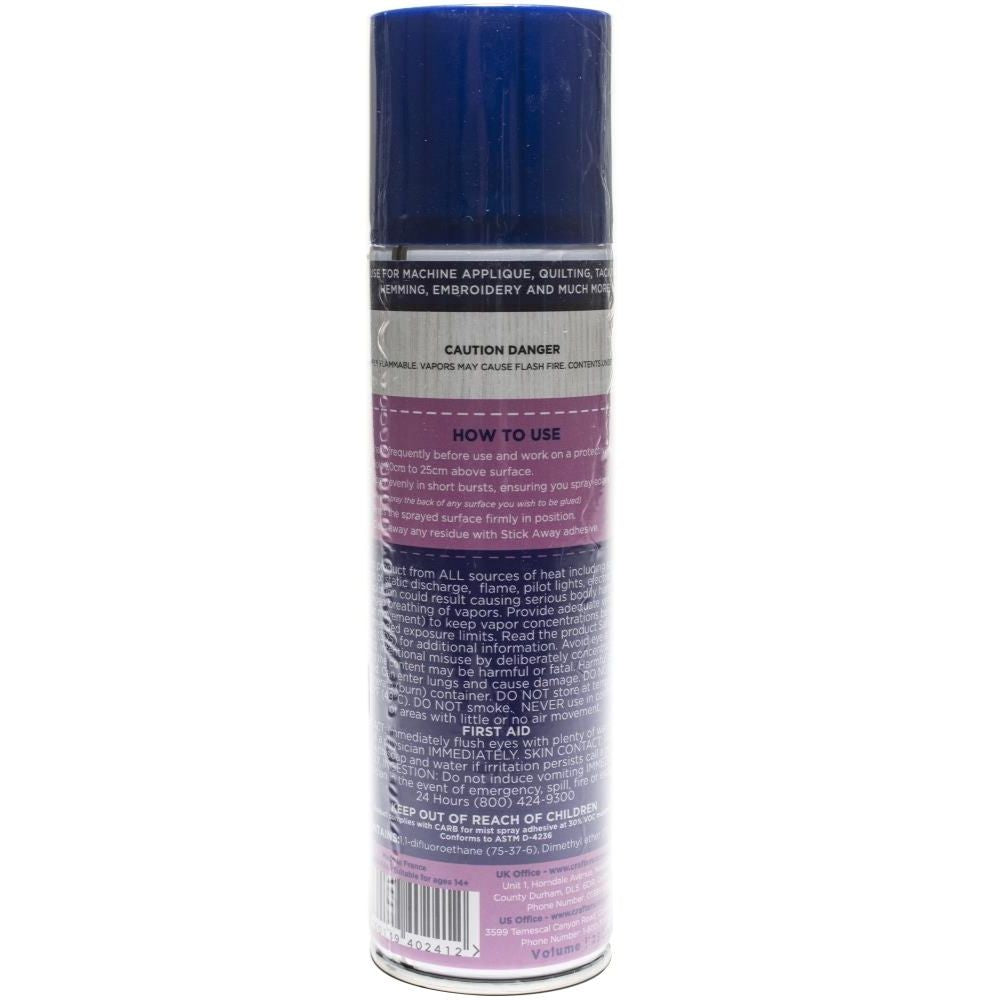 Stick & Spray Adhesive For Fabric / Pegamento Reposicionable para Tela Adhesivos / Pegamentos Crafter's Companion