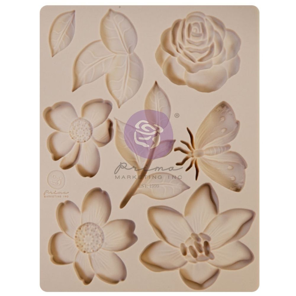 Decor Silicone Mould Watercolor Floral / Molde de Silicón Flores Herramientas para Modelado Prima Marketing