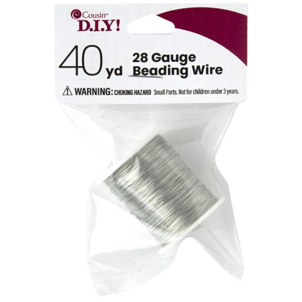 Silver Color Beading Wire 28 G / Alambre Plateado Herramientas Cousin