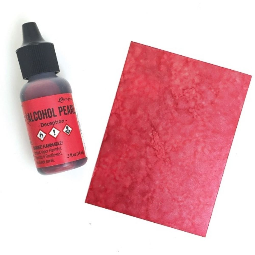 Tim Holtz Alcohol Pearls Deception / Tinta al Alcohol Aperlada Rojo Tintas al Alcohol Ranger