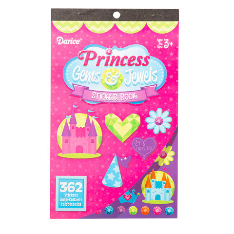 Sticker Book for Kids Princess / Libro con 362 Estampas Princesas y Diamantes Stickers Darice