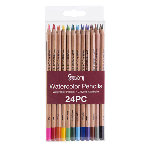 Studio 71 Watercolor Pencils / 24 Lápices Acuarelables Colores y Plumones Darice