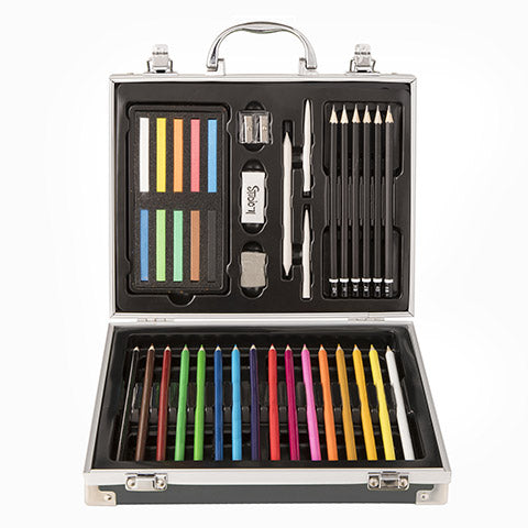 Kit Estuche Deli 22pcs Para Sketch Dibujo Profesional