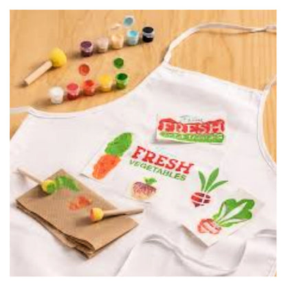 Adult &amp; Child Canvas Apron Kit / Delantales Personalizables Repostería Darice