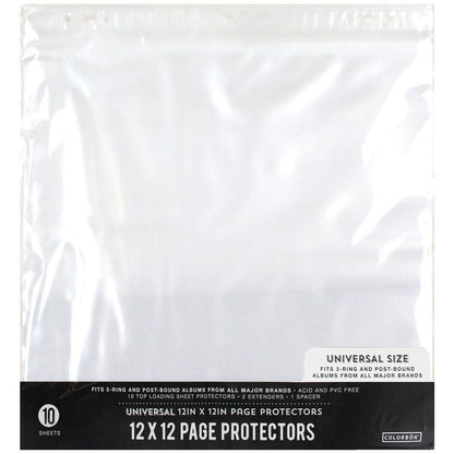 Page Protector 12 x 12&quot; Pack / 10 Protectores para Papel Almacenamiento y Organización Colorbok