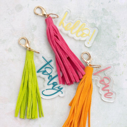 Fernwood Tassels / 4 Borlas con Charms Adornos / Embellishments American Crafts