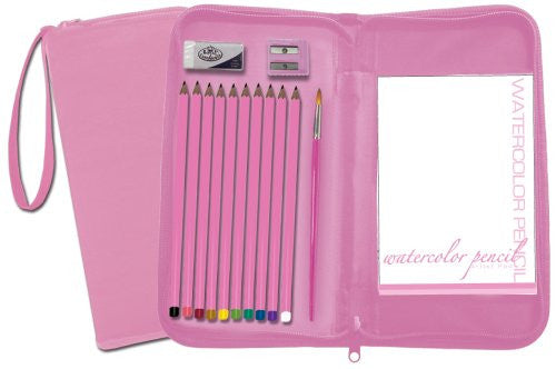 Pink Art Watercolor Pencil / Estuche de Lapices Acuarelables Colores y Plumones Royal Langnickel