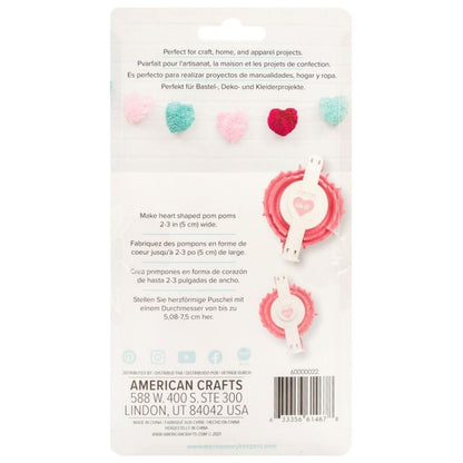 Heart Pom Pom Makers / Herramienta Para Crear Pompones Herramientas We R Memory Keepers