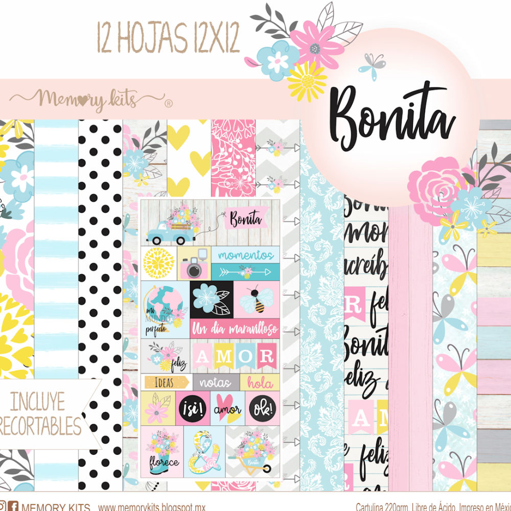 Kit de Papel Cartulina Bonita Papel Memory Kits