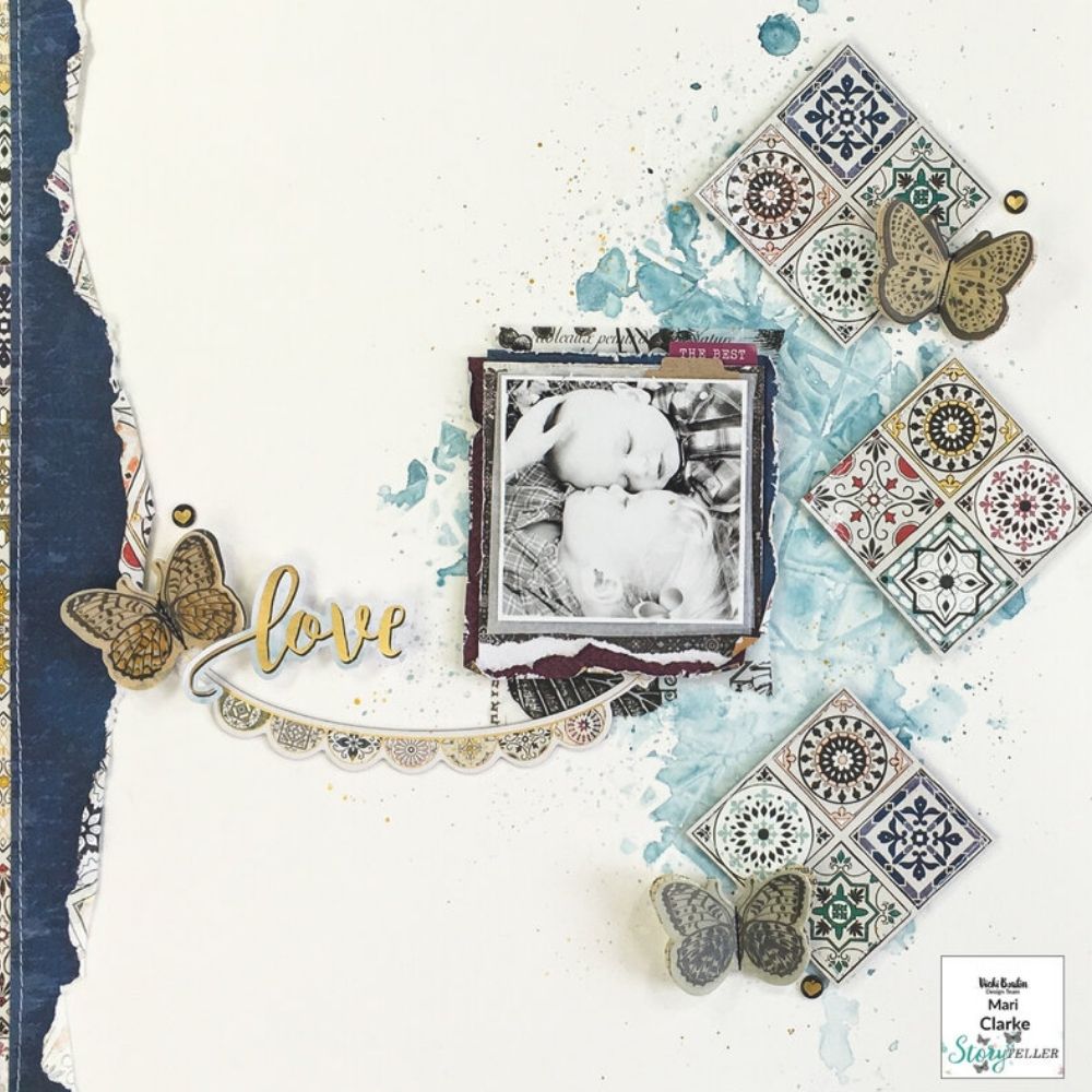 Storyteller Paper Pad 12 x 12&quot; / Block de Papel Estampado Papel Vicki Boutin