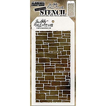 Tim Holtz Slate Layering Stencil / Estencil de Ladrillos Esténciles / Plantillas Tim Holtz