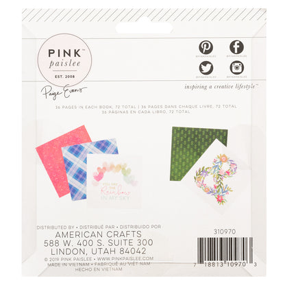 Bloom Street Mini Paper Pads / 2 Mini Blocks de Papel Floreciendo Papel Pink Paislee