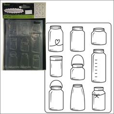 Embossing Folder Jars / Folder de Grabado Frascos Folders de Grabado Darice