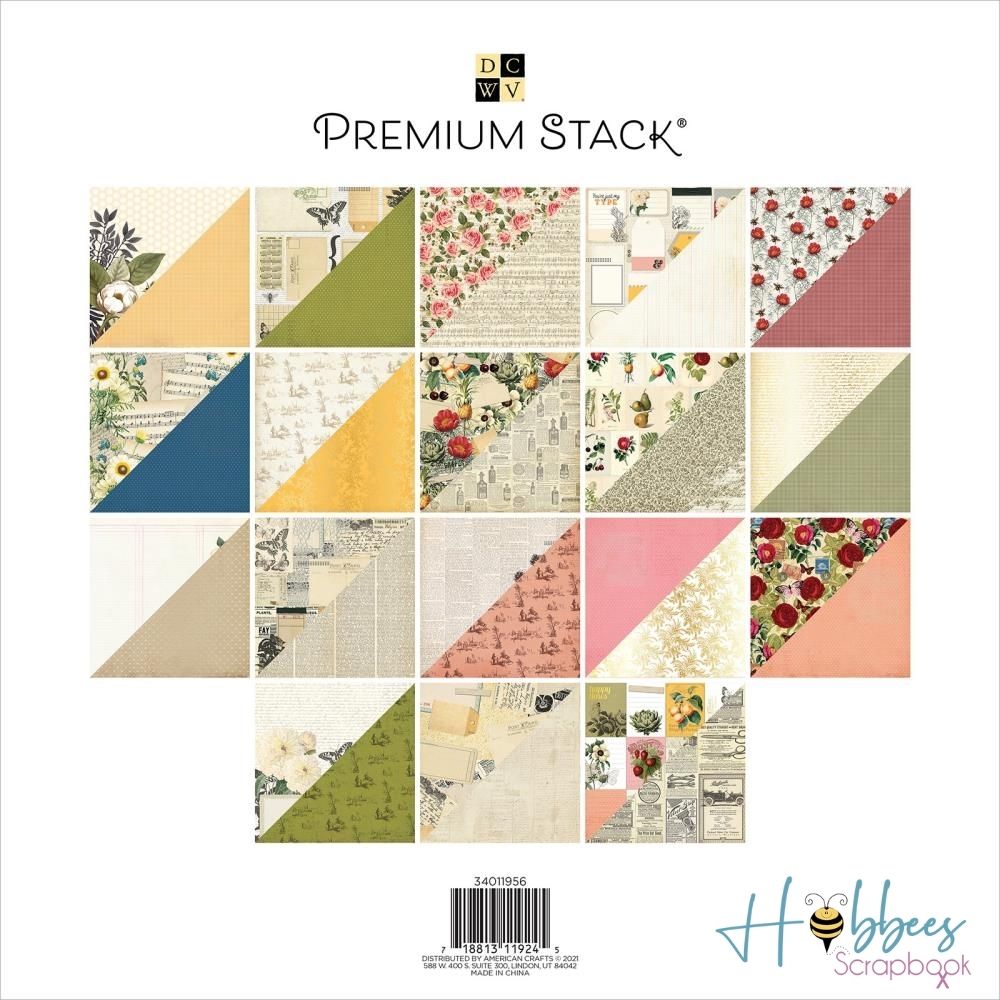 Cardstock Vintage / Block de Cartulina Vintage Papel DCWV