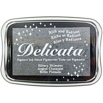 Delicata Silvery Shimmer Ink / Tinta Plateada Brillante Tintas Tsukineko