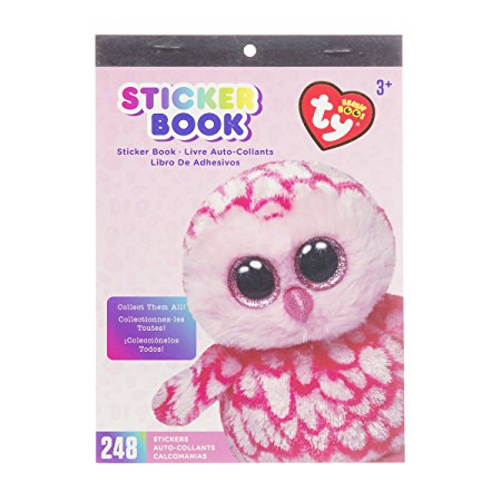 Sticker Book for Kids Safari Beanie Boos Pink / Libro con 248 Estampas Animalitos Buho Stickers Darice