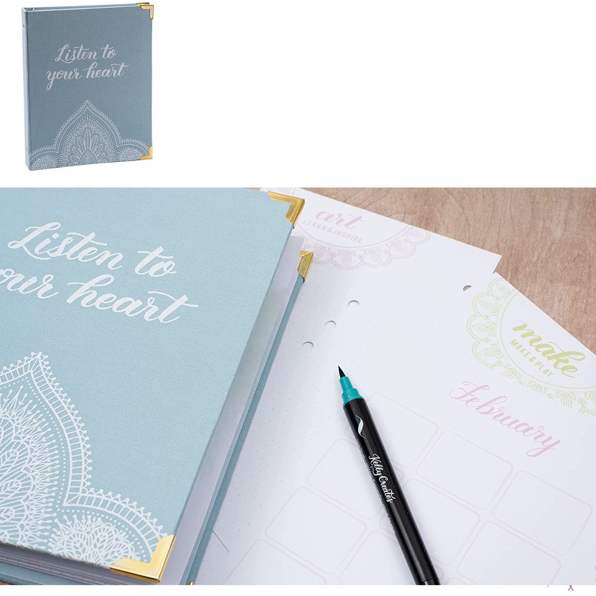 Journal Peace Binder / Paquete de Agenda y Separadores Agendas y Journals Kelly Creates