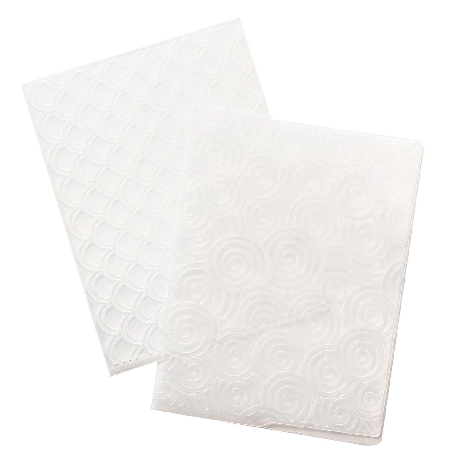 Swirls &amp; Scallops Embossing Folders / Folders de Grabado Remolinos y Escalopas Folders de Grabado We R Memory Keepers