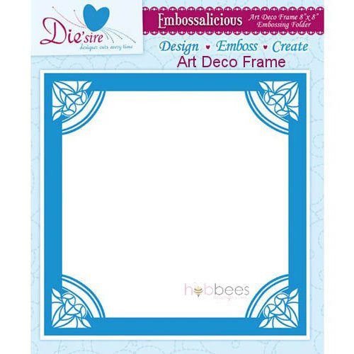 Embossalicious Art Deco Frame 8&quot; x 8&quot; / Folder de Grabado Grande Esquinas Decoradas Folders de Grabado Crafter&