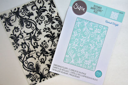 Plus Botanical Swirls Embossing / Folder de Grabado Plus Espirales Botánicos Descontinuado Sizzix