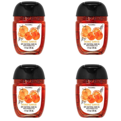 Orange Sunrise Pocketbac Sanitizer / 4 Antibacteriales de Bolsillo en Gel Beauty Bath &amp; Body Works