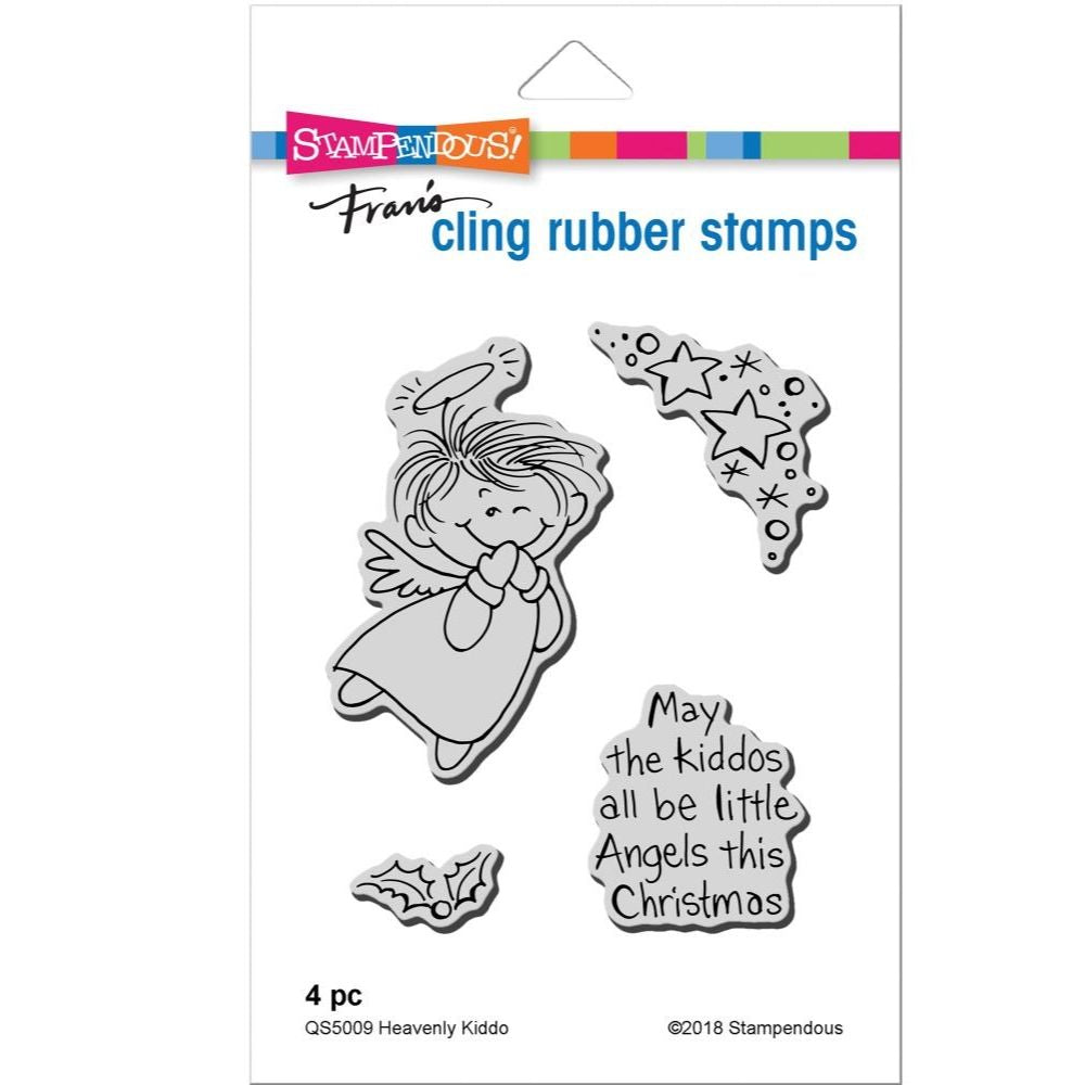 Heavenly Kiddo Cling Stamps / Sellos de Goma Cling de Angelito Sellos Stampendous