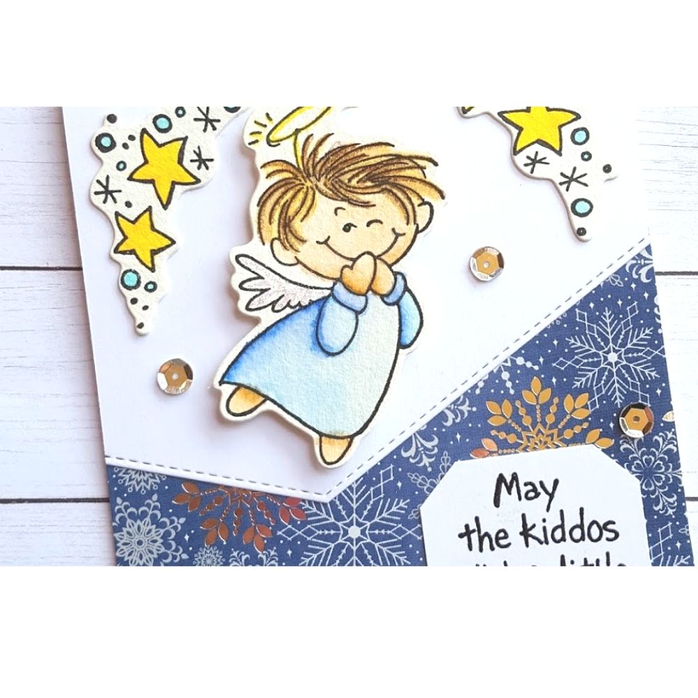 Heavenly Kiddo Cling Stamps / Sellos de Goma Cling de Angelito Sellos Stampendous