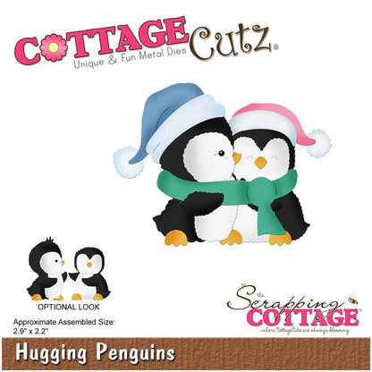 Hugging Penguins Die / Suaje de Pingüinos Dados de Corte / Suajes / Troqueles Cottage Cutz