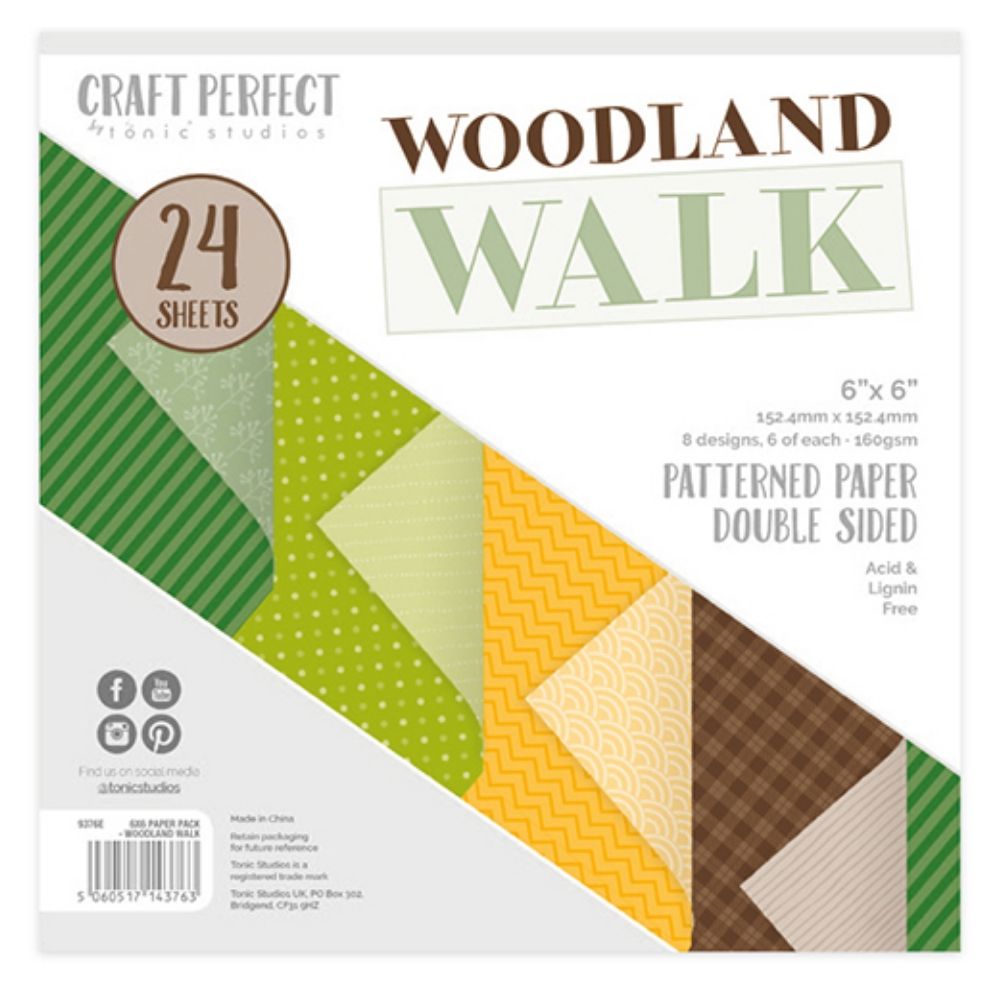 Woodland Walk Double-Sided Paper Pad / Papel Doble Cara 6x6 Papel Craft Perfect