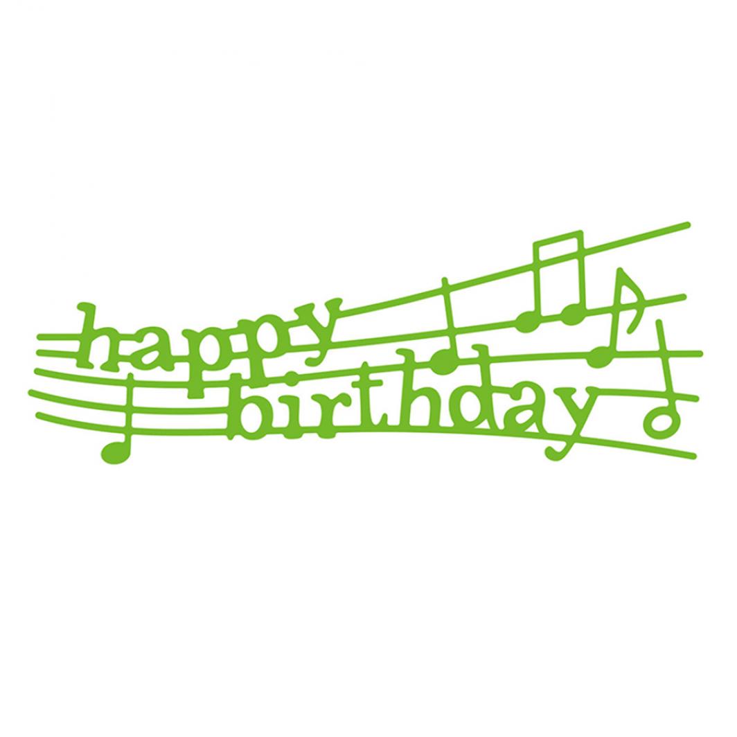 Suaje Happy Birthday con Notas Musicales Dados de Corte / Suajes / Troqueles Hobbees