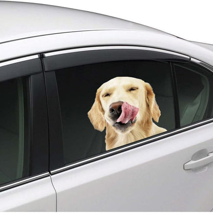 Joy Riders Dog Licking Window Cling / Cling Adherible para Ventanas Perro Stickers Colorbok