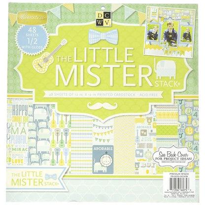 Little Mister Cardstock Stack / Block de Cartulina Decorada Niño Papel DCWV