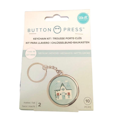 Button Press Keychain Kit / 2 Llaveros Personalizables Accesorios We R Memory Keepers