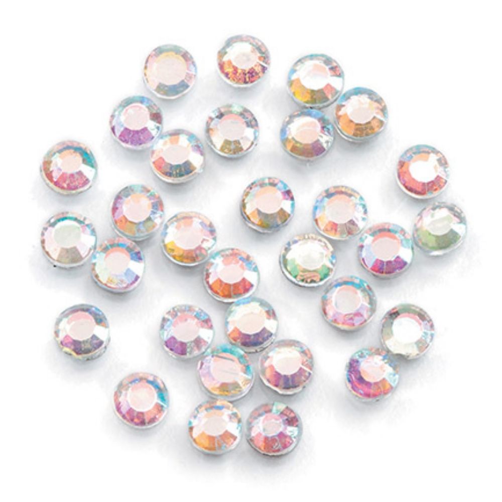 Crystal Hot-Fix Glass Stones AB 4mm  / Cristales con Pegamento al Calor Adornos / Embellishments Darice