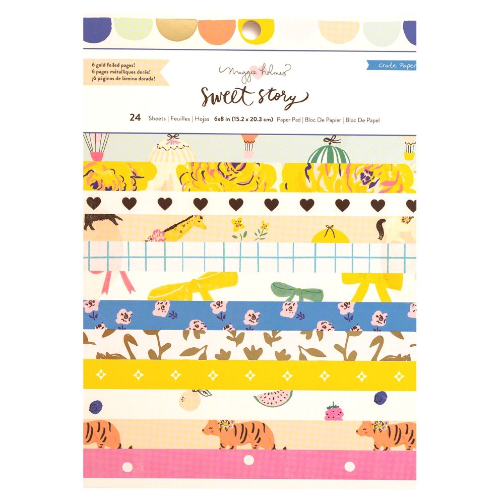 Sweet Story Paper Pad 6&quot; / Block de Papel Decorado Papel Pink Paislee