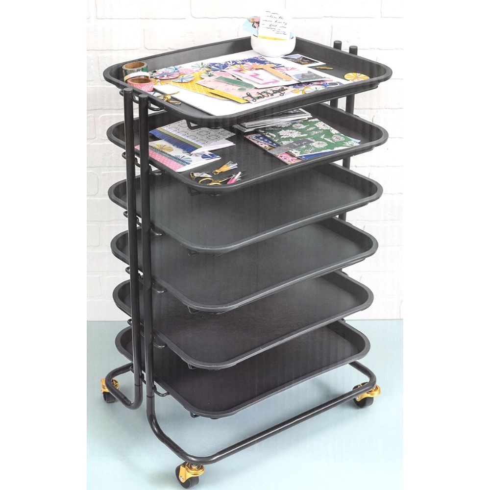 Project Cart w 6 Removable Trays / Carrito de Trabajo Organizador Almacenamiento y Organización We R Memory Keepers